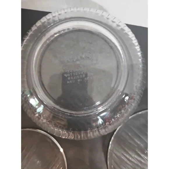 3 PYREX Ribbed Glass Nesting Mixing Bowls 3/6/10 Cups Clear #7401,7402, 7403 USA - Picture 14 of 16